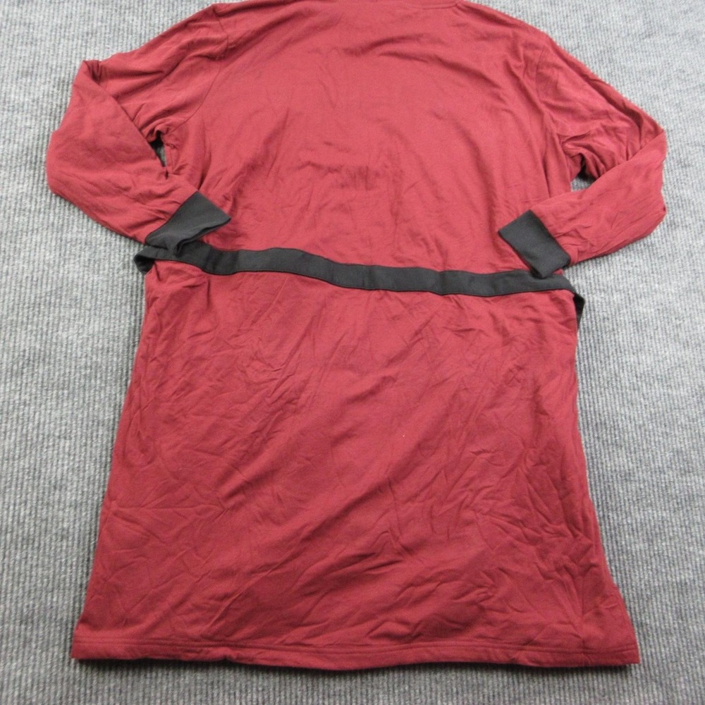 DudeRobe Robe Mens L Red Hooded Belted Polycotton Jersey Lightweight NWT - Picture 14 of 16
